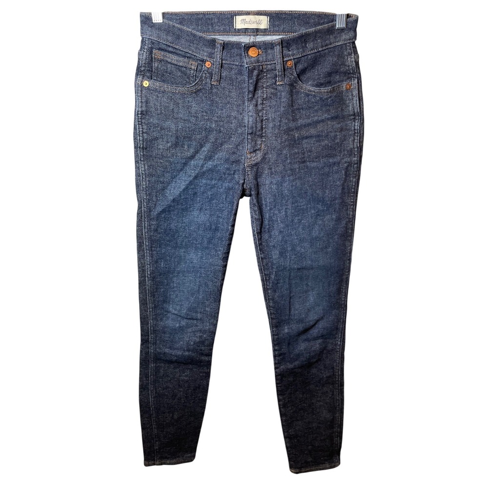 Madewell 10" High-Rise Skinny Jeans Women's 27 Dark Blue Denim Preppy Timeless
